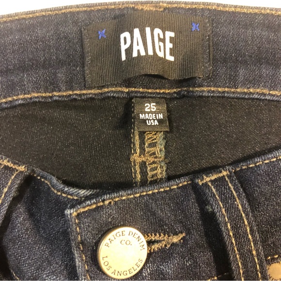 PAIGE Jane Zip Crop Skinny Jeans 25 - Picture 10 of 13